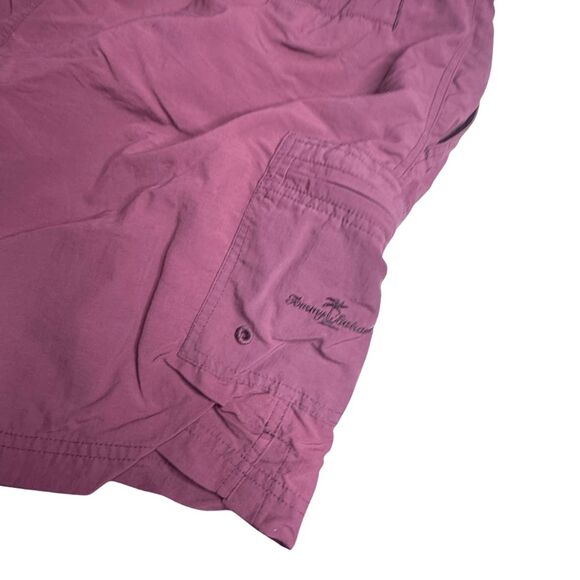 Tommy Bahama‎ Men's Elastic Waistband Mesh Lined Cargo Swim Trunks Pink Medium - Picture 4 of 10